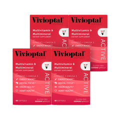 Vivioptal Active bottle with 90 softgels for daily energy support