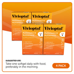 Vivioptal Multi packaging emphasizing gluten free formulation