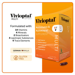 Vivioptal Multi retail shelf display highlights convenience.
