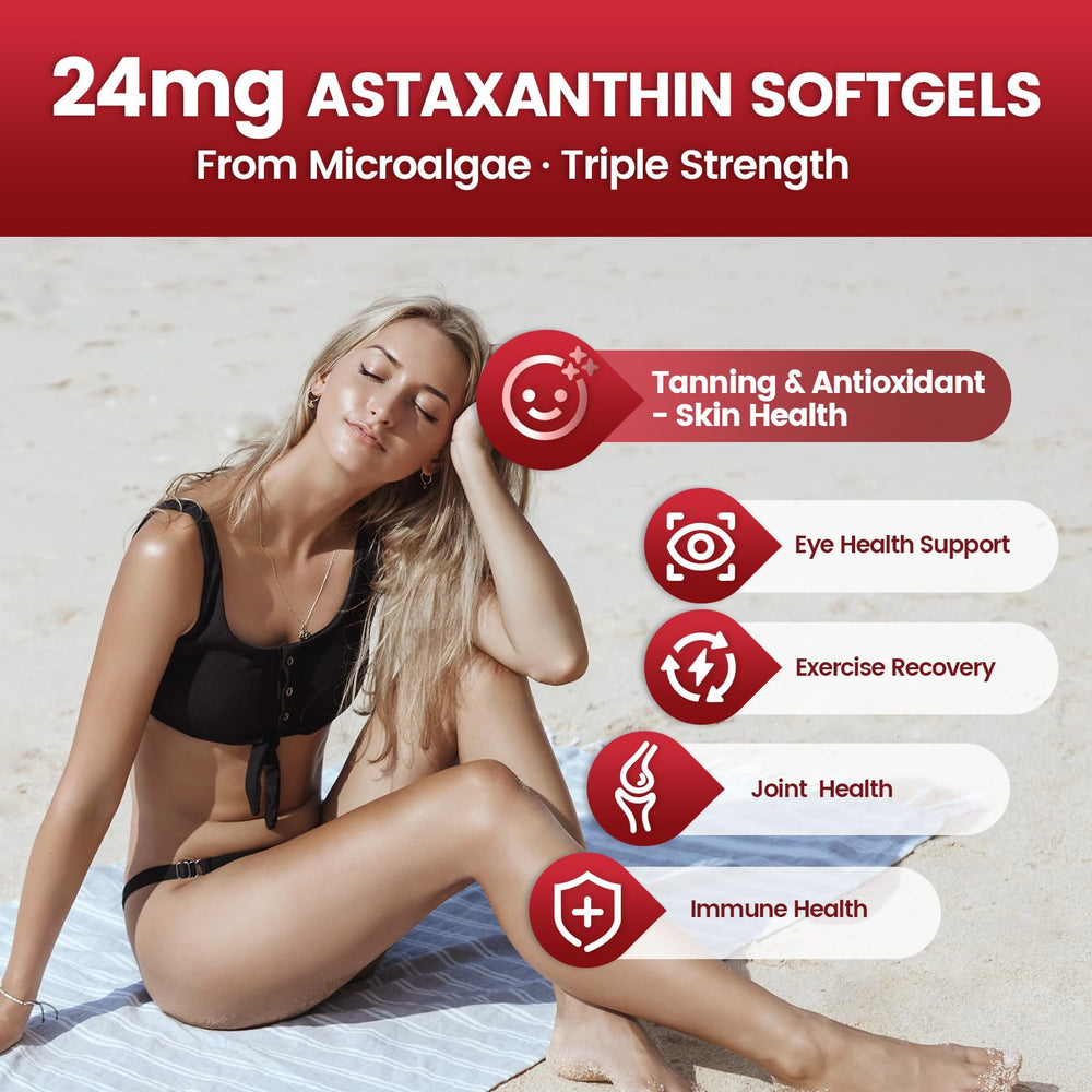 VivoNu bottle label displaying 24 mg astaxanthin per serving