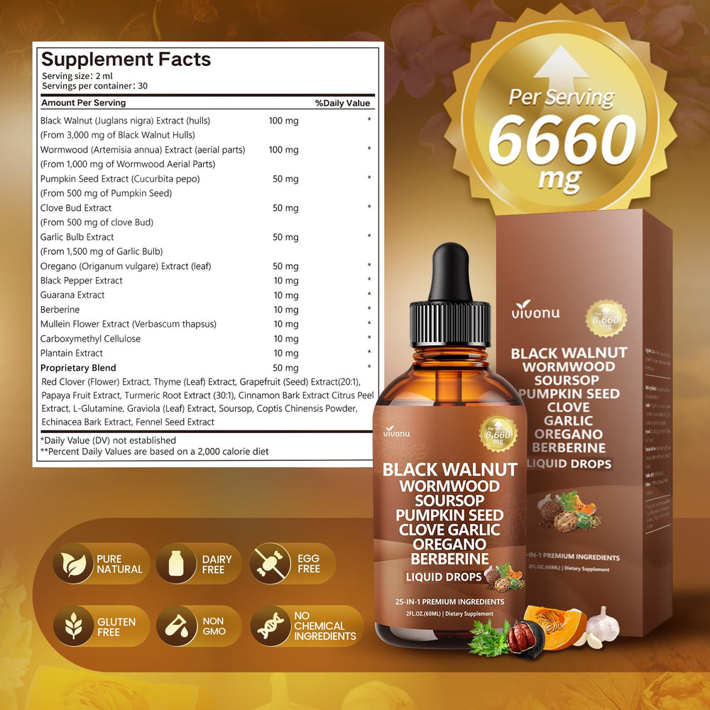 VivoNu garlic-pumpkin-seed blend image shows broad-spectrum herbal wellness potential.