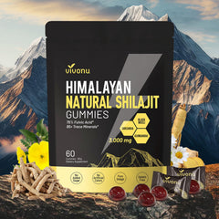 VivoNu Himalayan Shilajit Gummies jar on shelf suggesting daily vitality