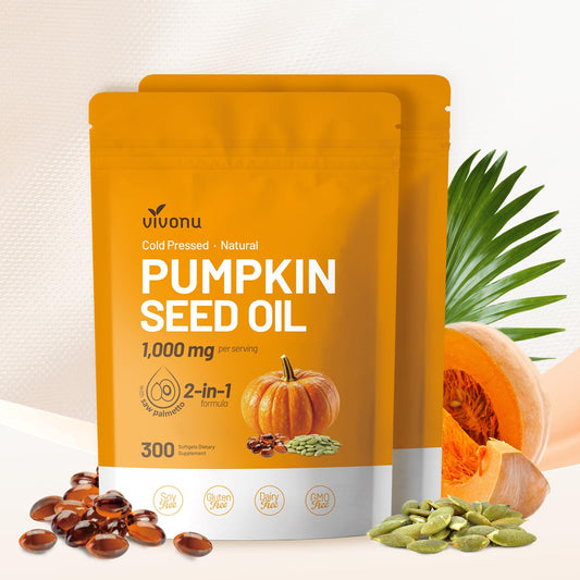 VivoNu pumpkin seed oil softgels bottle for daily wellness