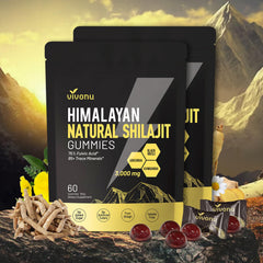 VivoNu gummies bottle showcases premium Shilajit blend for daily wellness