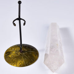 VIZYTOU crystal wand with display stand enhances home decor.