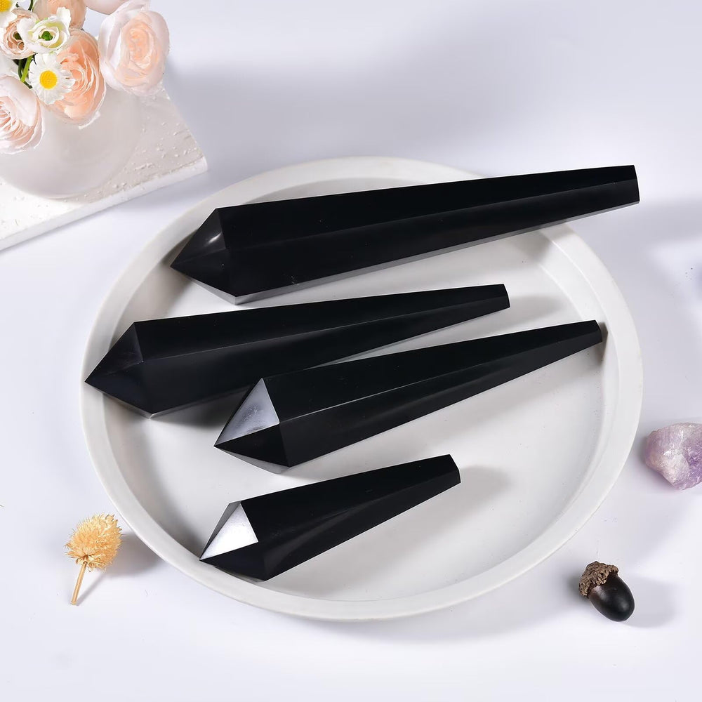VIZYTOU Obsidian Wand energy focus during mindful practice