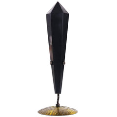VIZYTOU Obsidian Wand Point long displayed for meditation focus