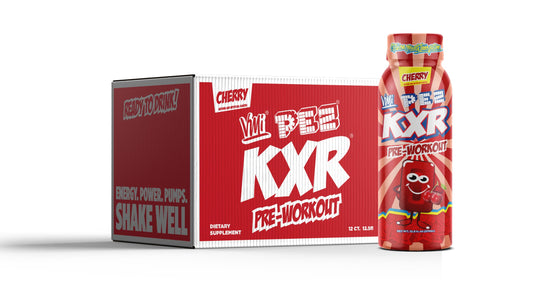 VMI Sports KXR bottle closed showing bold branding for ready-to-drink energy on the go
