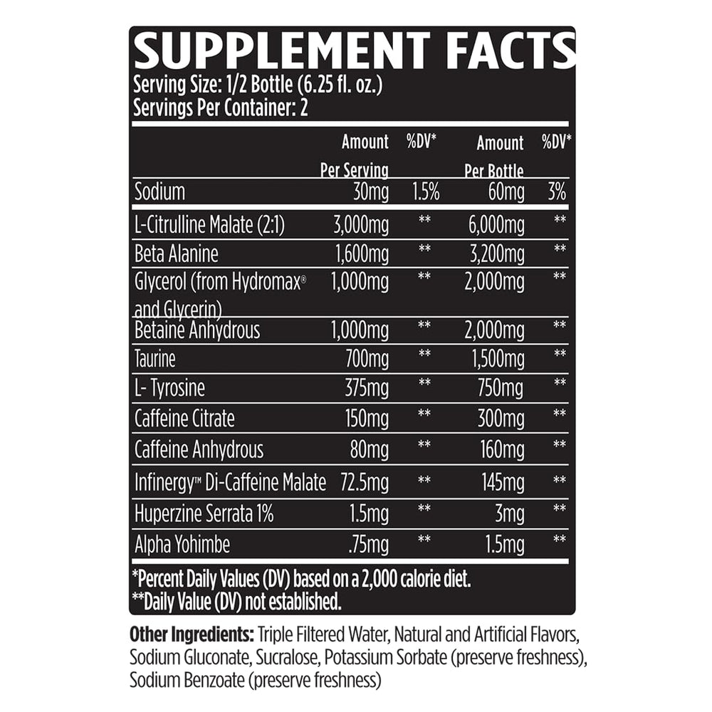 Close-up of the KXR bottle pour showing convenient pre-workout use.