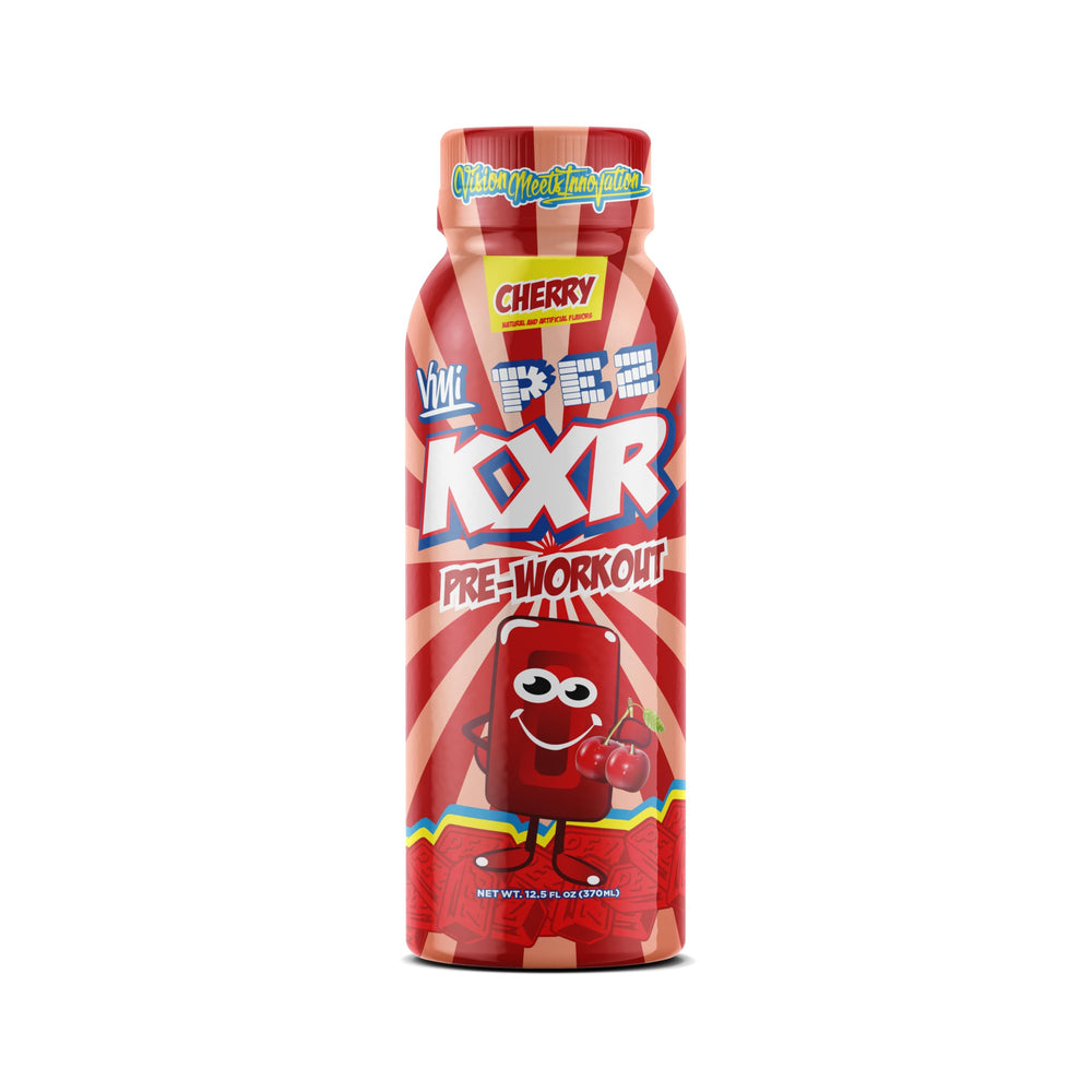 VMI Sports KXR pink lemonade flavor label, highlighting taste and energy