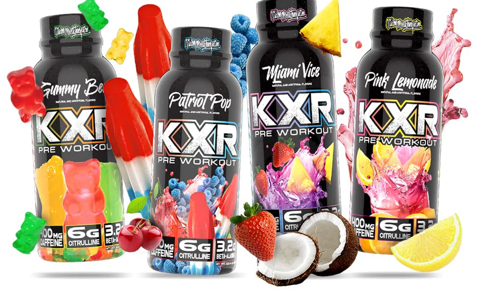 VMI Sports KXR label close-up showing citrulline and beta-alanine ingredients