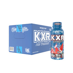 VMI Sports KXR Patriot Pop ready-to-drink bottle showing high-stimulant energy