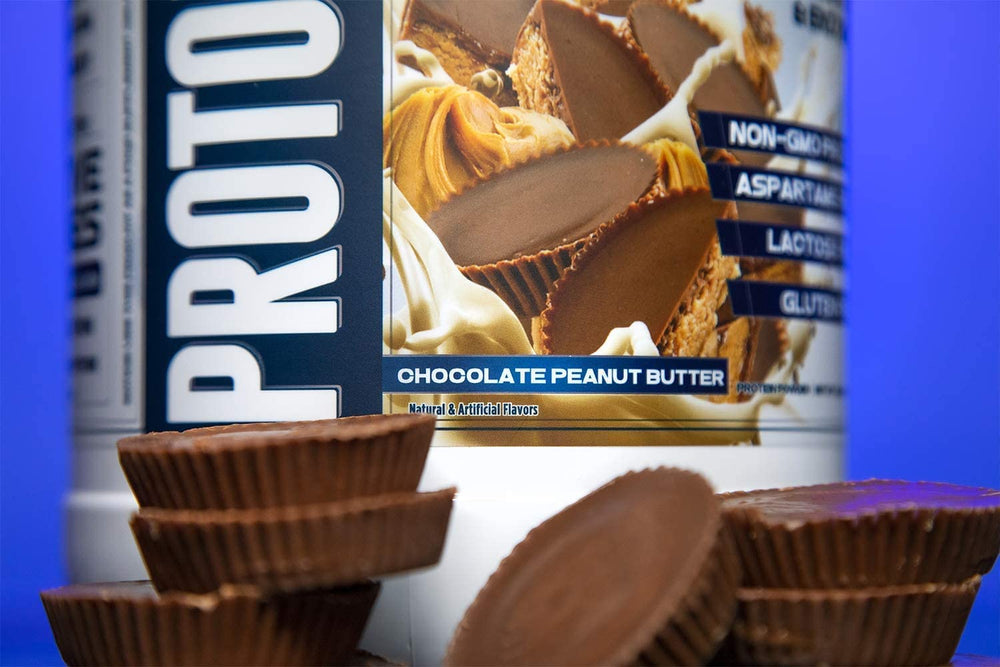 VMI Sports ProtoLyte flavor chocolate peanut butter invites satisfying low calorie protein