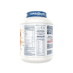 VMI Sports ProtoLyte chocolate peanut butter tub pouring into a shaker