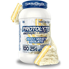 VMI Sports ProtoLyte whey isolate bottle promotes lean muscle support.