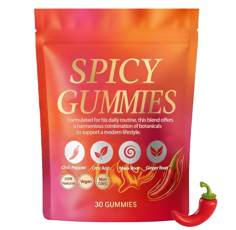 Voererh Spicy Gummy hot peach bottle for calm focus.