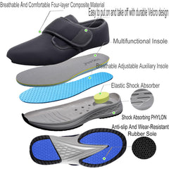 Vogona walking shoes, outsole close-up, high rebound EVA for shock absorption.