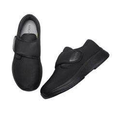Vogona black diabetic shoes blend work-friendly style with practical comfort.
