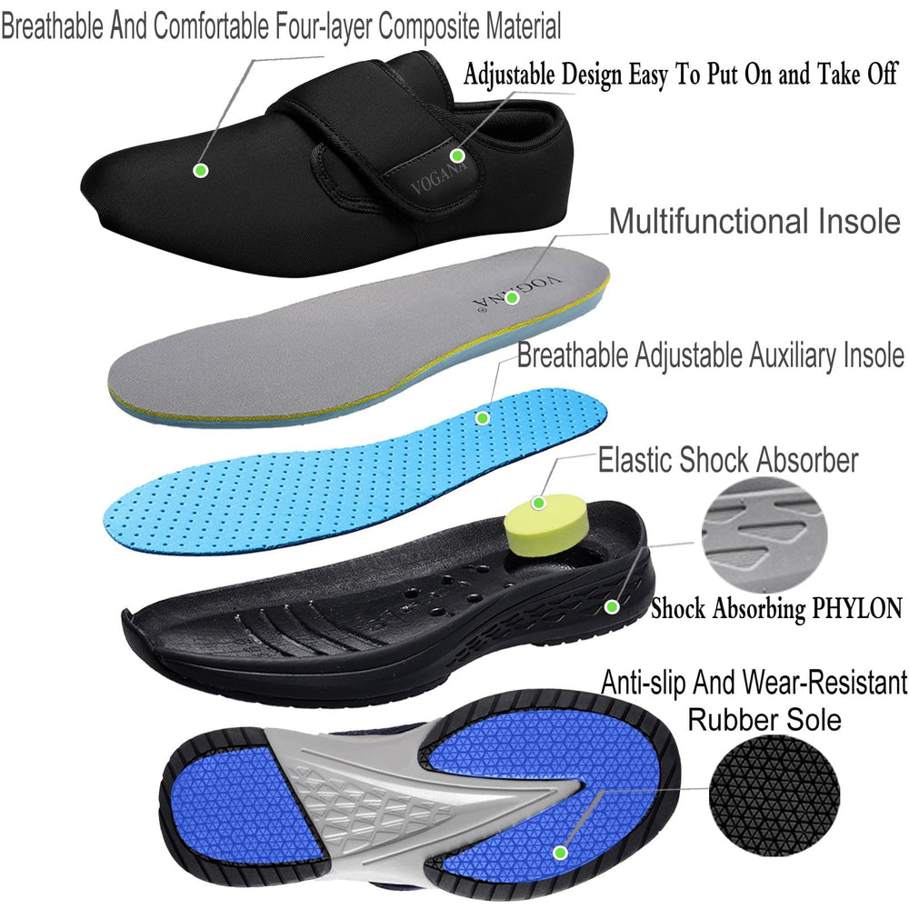 Vogona memory-foam insole provides all-day cushioned comfort.