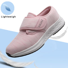 Vogana diabetic shoes for women, top view, breathable knit keeps feet dry