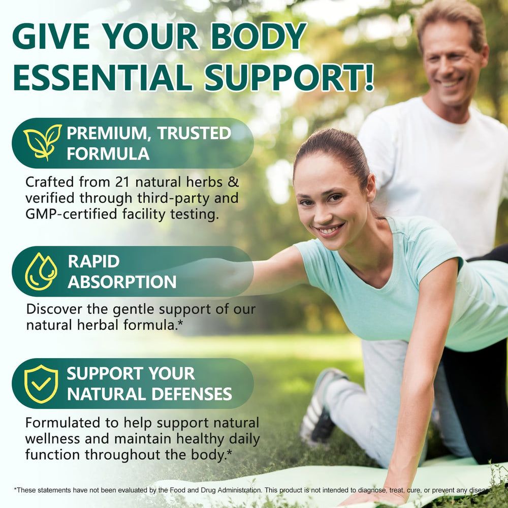 VOGSIG Lymphatic Drainage 21-in-1 botanical blend illustration with echinacea and kelp.