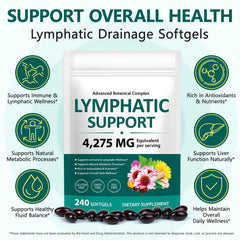 VOGSIG Lymphatic Drainage bottle back label detailing ingredients and servings.