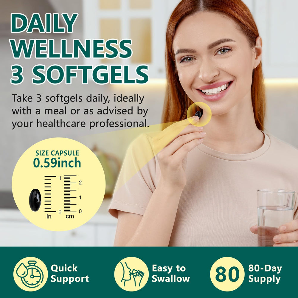 VOGSIG Lymphatic Drainage woman taking capsules with water.