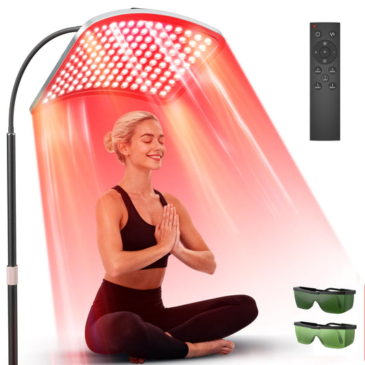 VOLISUN red light therapy lamp front view for convenient home self-care.