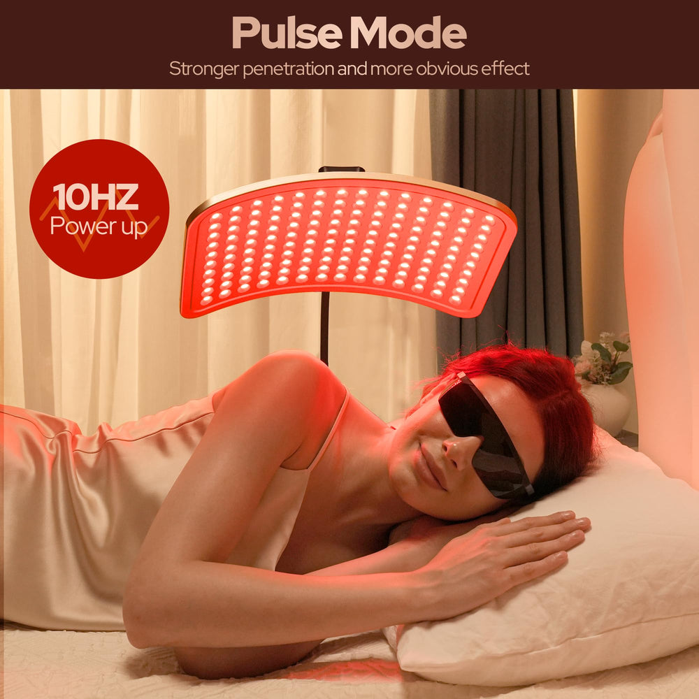 VOLISUN red light therapy lamp connected by a long three-meter power cable.