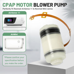 VORGENS CPAP motor closeup, highlights whisper-quiet operation.