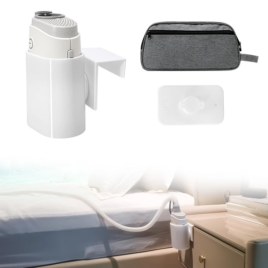 Vornalex AirMini wall mount showing secure CPAP setup for home use