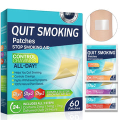 Vortexonix quit-smoking patch step 1 21mg for cravings control and gradual transition.