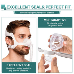 Vovoir cushion seal on AirFit N20—snug, leak-proof design.