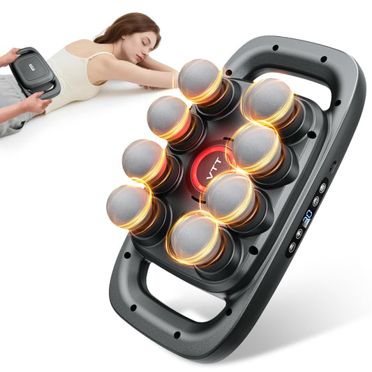 VTT eight-head massage gun overview highlighting full-body coverage.