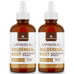 Vuvionoso Golden Seal tincture bottle with dropper for daily immune wellness.