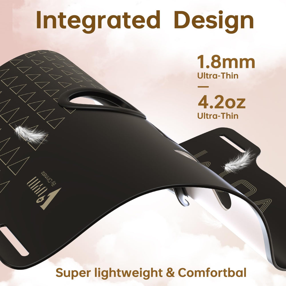 VYM red light face mask worn on face with soft straps