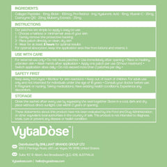 Vytadose Patches ingredients chart overview.