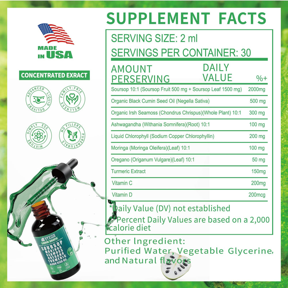 Vyxion Turmeric-enhanced formula highlights improved absorption in a liquid drop.