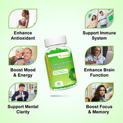 VZOXAINS Ginkgo Biloba Gummies apple flavor makes daily health routine enjoyable