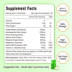 VZOXAINS gummies dosage shows two gummies per day for adults