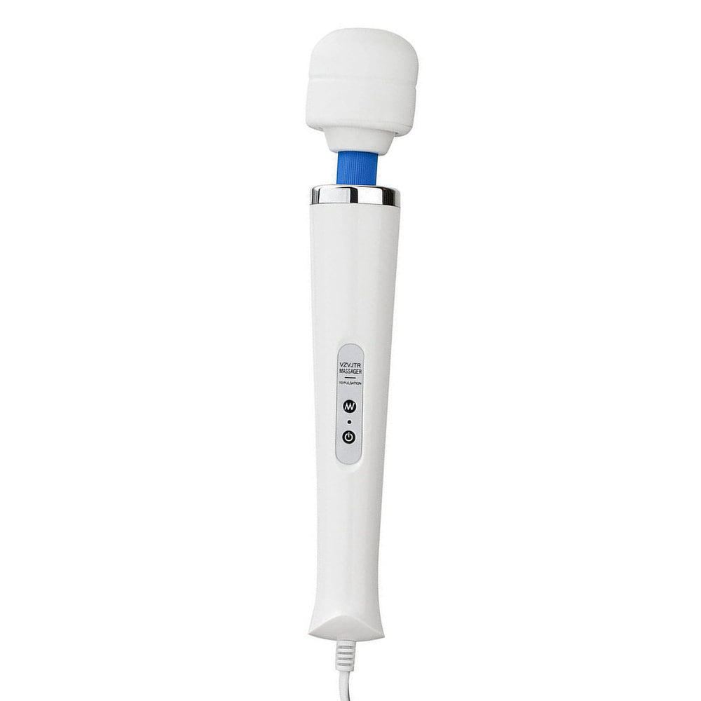 VZVJTR wired handheld massager with flexible neck for targeted muscle relief.