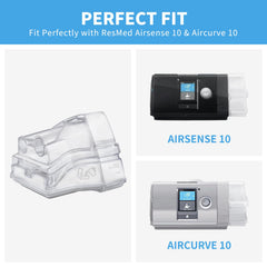 Wagleriz AirSense 10 water chamber back view showing a secure seal for steady humidity.