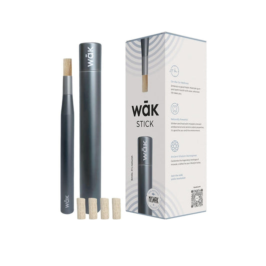 wāk Stick miswak breath refresh for quick on-the-go oral care.