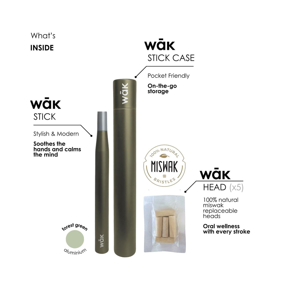 wāk STICK close-up of pure miswak fibers for breath care