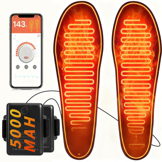 WAMOVAL heated insoles with app control for precise warmth during outdoor work