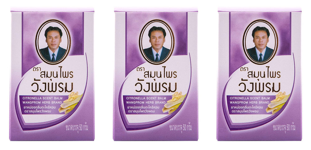Wang Prom Herbal Balm application on hand; convenient external use