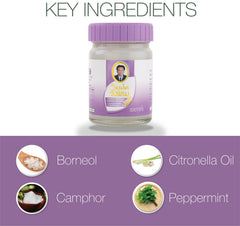 Wang Prom Herbal Balm packaging; ISO 9001:2015 and GMP trusted quality