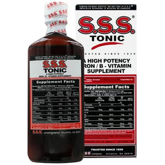 WANGHUI S.S.S. Tonic label closeup shows iron and B vitamin blend for daily support
