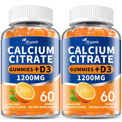 Wanish Calcium Citrate 1200mg bottle close-up, for daily bone and teeth support.