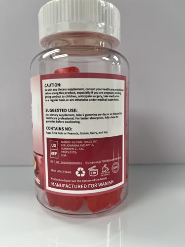 Three pack display of Wanish calcium citrate gummies showing value and 60 day supply